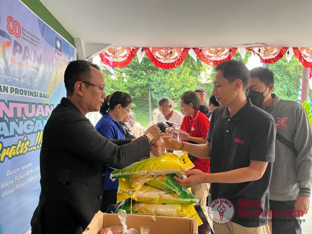DPW PAN Bali Gelar Bakti Sosial, Jalin Kedekatan dengan Masyarakat Jelang HUT Partai