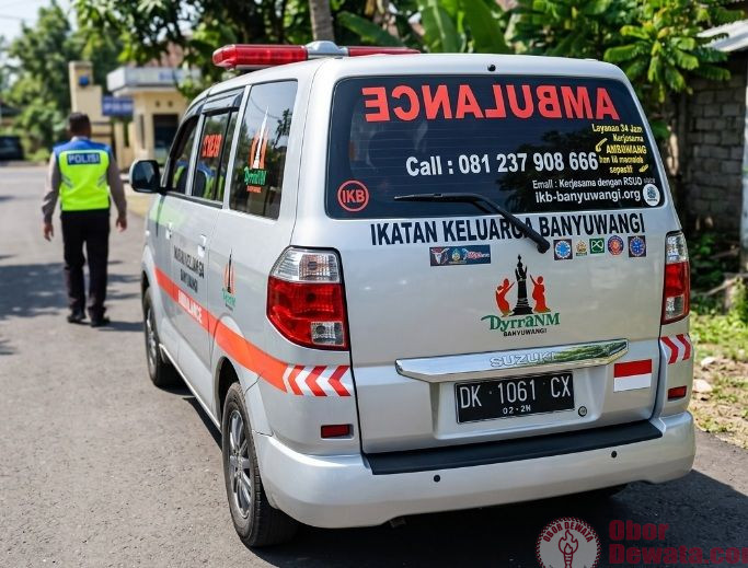 Tragedi Pecah Ban Sebabkan Ambulans Kecelakaan Tunggal