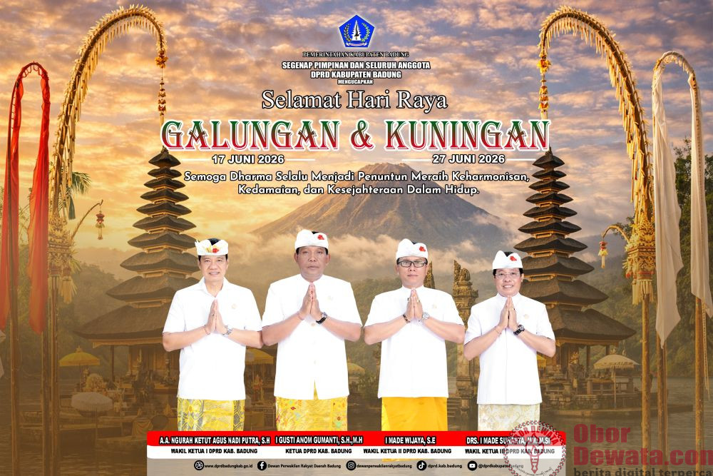 Pimpinan dan Seluruh Anggota DPRD Badung Sampaikan Ucapan Selamat Hari Raya Galungan dan Kuningan 2026