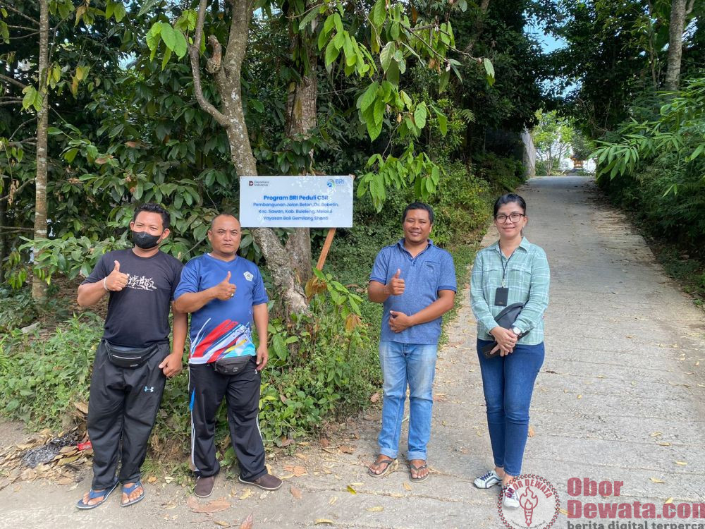Permudah Petani Angkut Hasil Perkebunan, BRI Peduli Bangun Jalan Beton di Desa Bebetin