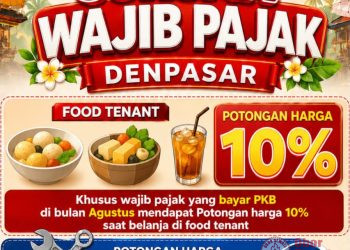 Samsat Denpasar Gelar Program “Suksma Wajib Pajak”, Tawarkan Diskon Kuliner hingga Service Kendaraan Selama Agustus 2026
