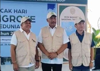 Peduli Lingkungan, Ketua Komisi II DPRD Badung Hadiri Penanaman Mangrove Serentak Se-Indonesia