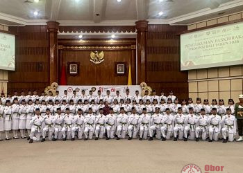 Gubernur Koster Kukuhkan 72 Anggota Paskibraka