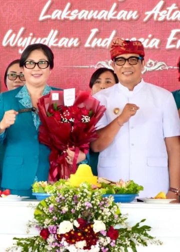 Ny. Rai Wahyuni Sanjaya Perkuat Peran PKK dalam Peringatan HKG PKK Ke-54 Kabupaten Tabanan
