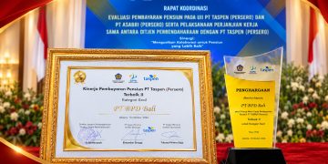 Bank BPD Bali Raih Penghargaan Terbaik II Mitra Pembayaran Pensiun PT Taspen